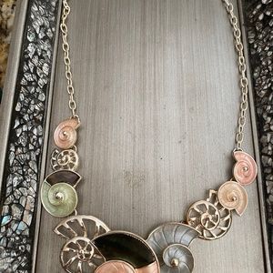 Pink coral statement necklace